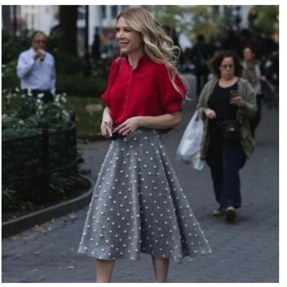ANTHROPOLOGIE Maeve Polkadot Skirt - Picture 2 of 11